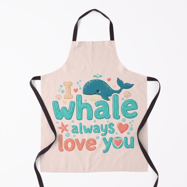 Item preview, I Whale Always Love You – Ocean Valentine Typography Design designed and sold by Sea Gem.