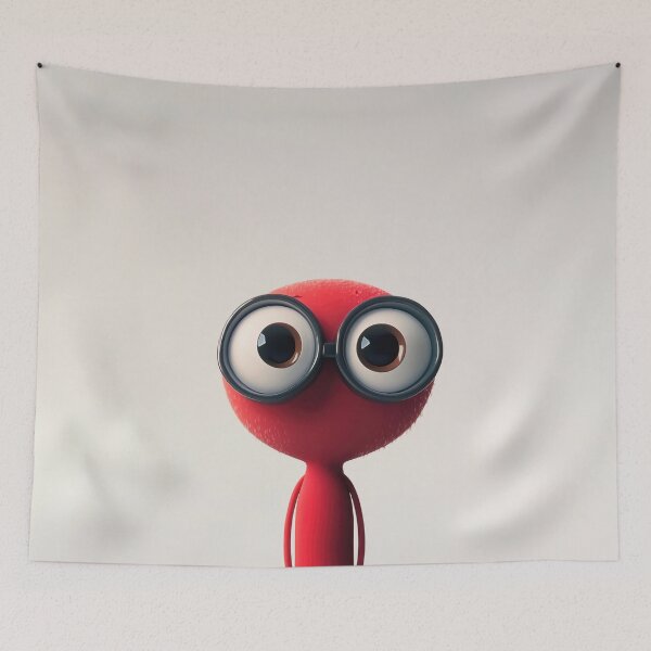 Item preview, Red character with big glasses designed and sold by anytka.