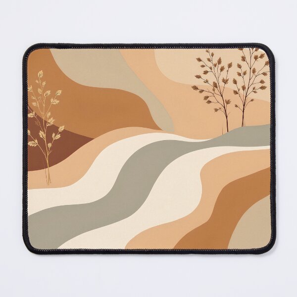 Item preview, Abstract landscape with wavy layers and delicate trees designed and sold by NatureUnleashed.