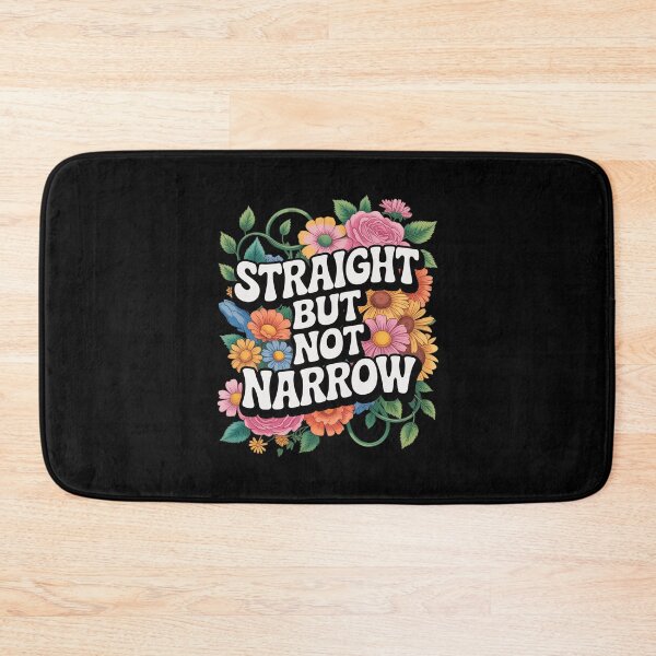 Item preview, Straight But Not Narrow LGBTQ Flowers Rainbow Gay Pride designed and sold by PowAcademy.