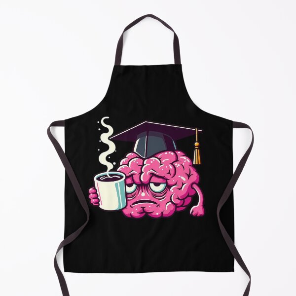 Item preview, Tired Student Brain Drinking Coffee - Funny Graduation & Exam Mood designed and sold by GREENZ0NE.