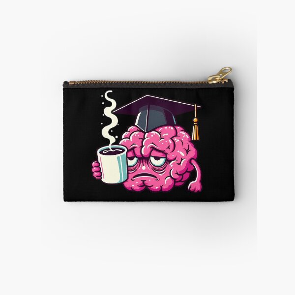 Item preview, Tired Student Brain Drinking Coffee - Funny Graduation & Exam Mood designed and sold by GREENZ0NE.