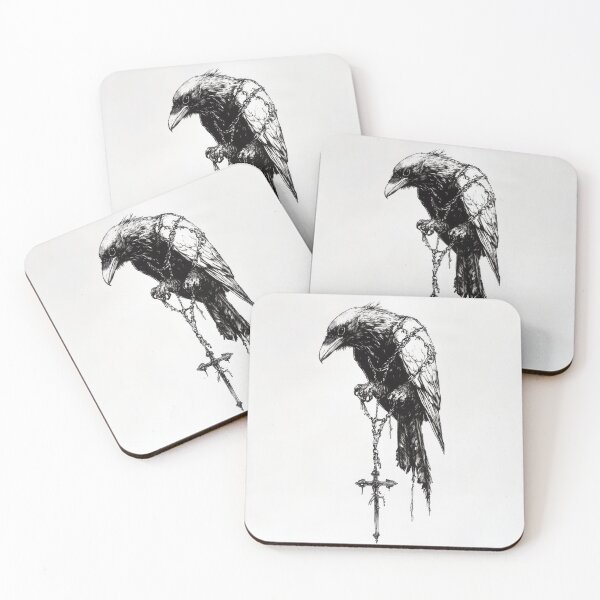 Item preview, Crow holding cross on a string designed and sold by anytka.