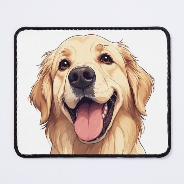 Item preview, Cute golden retriever smiling designed and sold by BigMoodStudio.