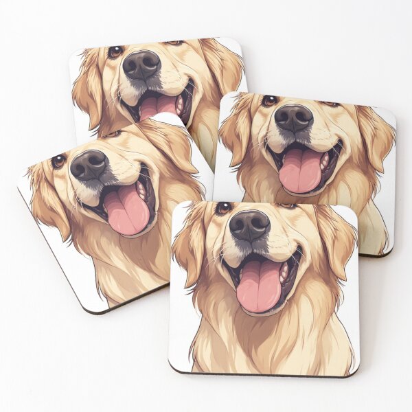 Item preview, Cute golden retriever smiling designed and sold by BigMoodStudio.