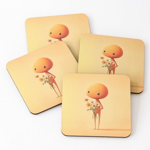 Item preview, Character with flowers on orange designed and sold by anytka.