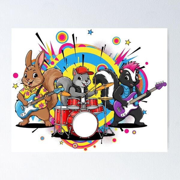 Item preview, Animals that play music designed and sold by PP&RAINBOW SHOP.