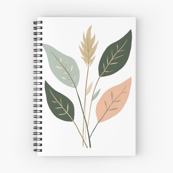 Item preview, Ilustración de planta estilizada con hojas coloridas sobre fondo neutro designed and sold by NatureUnleashed.