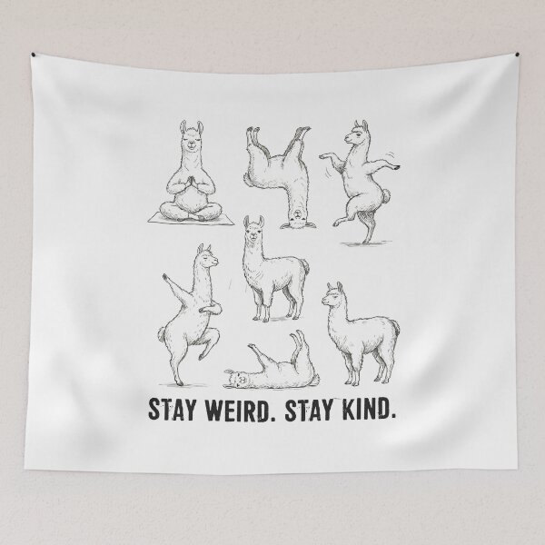 Item preview, Llama Stay Weird Stay Kind Vintage Tattoo Style Funny Poses designed and sold by MuniraWearify.