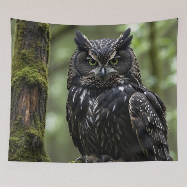 Item preview, Owl in the Forest – Mystical Animal Art – Watcher of the Night designed and sold by Traumrausch.