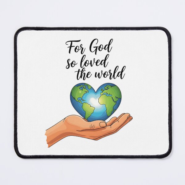 Item preview, God's Love for the World in His Hands – Christian Heart Earth Art. designed and sold by loveandlightrb.