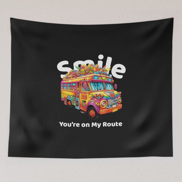 Item preview, Smile You’re on My Route – Colorful Retro Bus Driver Shirt T-Shirt designed and sold by Homelife3.