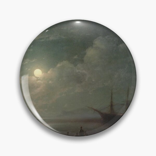 Item preview, Seascape with Full Moon (c. 1860s) – Ivan Aivazovsky designed and sold by Art Outlaws.