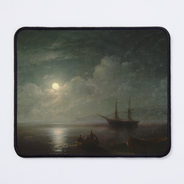 Item preview, Seascape with Full Moon (c. 1860s) – Ivan Aivazovsky designed and sold by Art Outlaws.