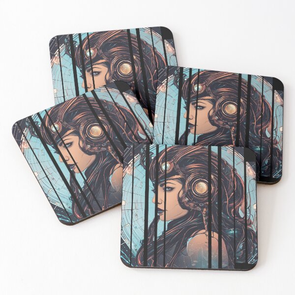 Item preview, Cyborg girl listening to music 8 designed and sold by Neon G.
