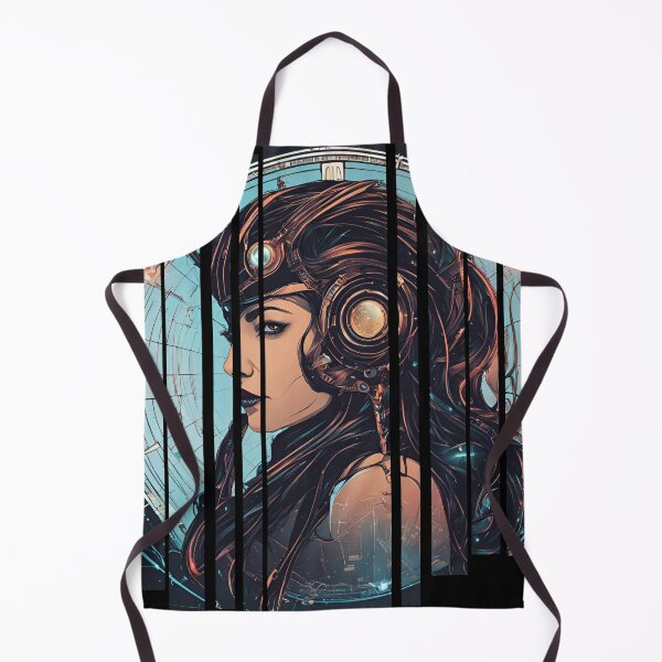 Item preview, Cyborg girl listening to music 8 designed and sold by Neon G.