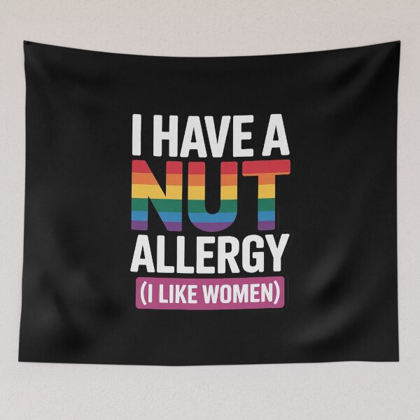 Item preview, Women's Lesbian I Have a Nut Allergy Lesbian designed and sold by MythWoot.