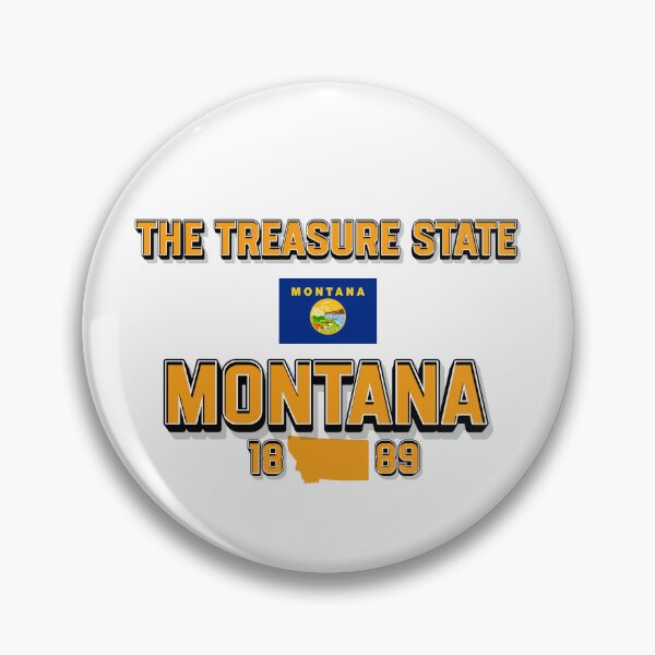 Item preview, Montana State Pride: Flag and 1889 Date designed and sold by QuoteCanvas.TH.