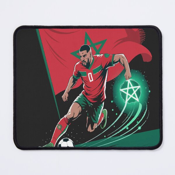 Item preview, Moroccan Star Dribbler – Atlas Lions Football Art designed and sold by NEWDESINGS12.
