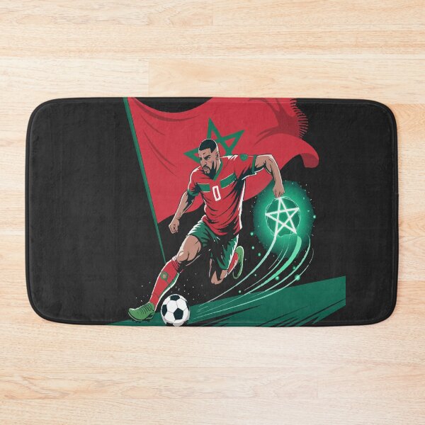 Item preview, Moroccan Star Dribbler – Atlas Lions Football Art designed and sold by NEWDESINGS12.