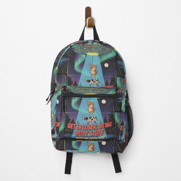 Item preview, Retro Alien UFO Cow Abduction designed and sold by NonditStudio.