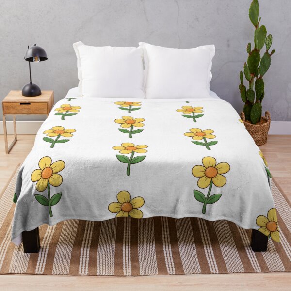 Item preview, Cute yellow flower clip art with vibrant green lea designed and sold by MagicMaker1984.