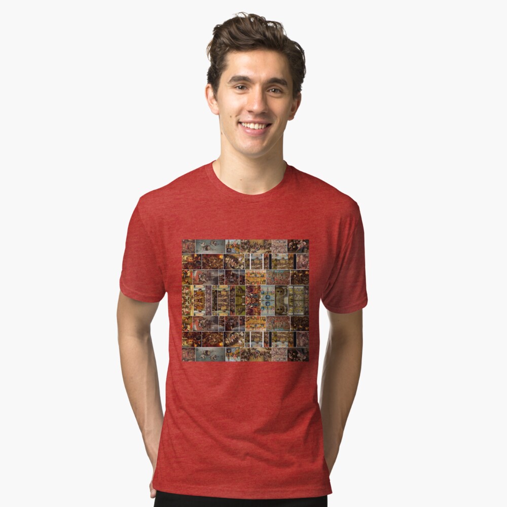 Hieronymus Bosch Paintings, ra,triblend_tee,x2150,red_triblend,front-c,242,133,1000,1000-bg,f8f8f8