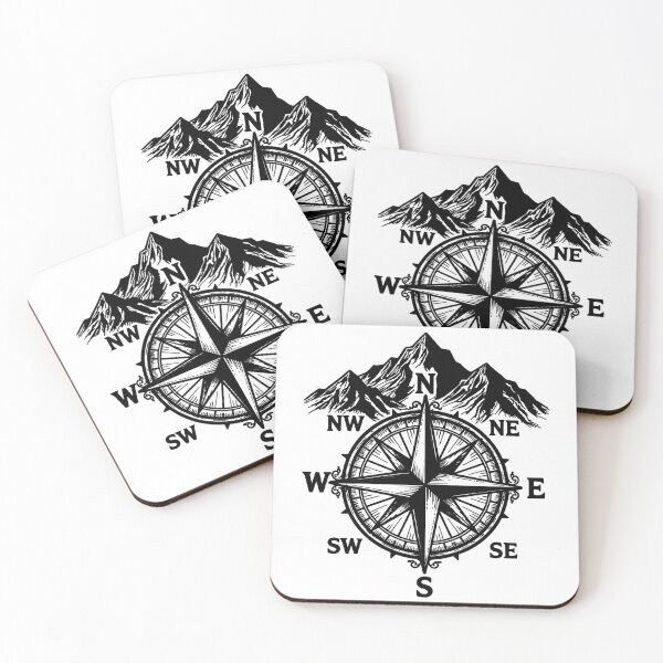 Item preview, Mountain Compass Rose – Adventure Navigation Illustration designed and sold by DariusZD.