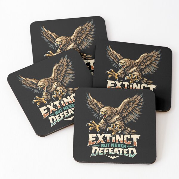 Item preview, Extinct But Never Defeated Eagle Warrior Vintage Graphic - Retro Motivational Bird Of Prey Strength Design - Powerful American Spirit Freedom Quote - Fierce Eagle Talons Combat Aesthetic Art designed and sold by Vivaan Studio.