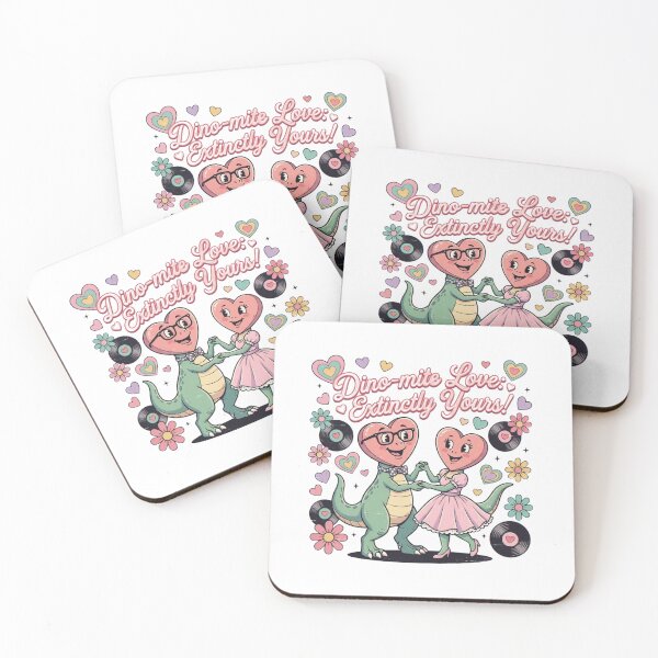 Item preview, Dancing Dinos in Love – Retro Cartoon Valentine designed and sold by TshirtAlles .