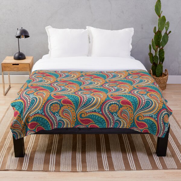 Item preview, Vibrant Paisley Floral Seamless Pattern designed and sold by Aurea Geometry.
