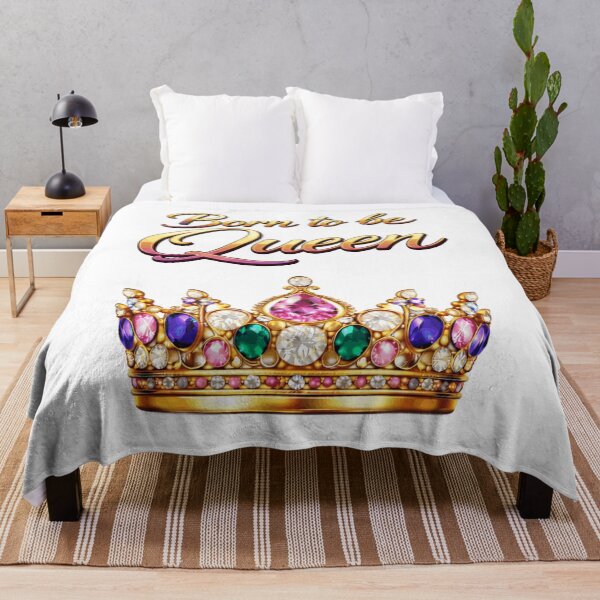 Item preview, Born to Be Queen – Royal Crown Luxury Statement Design designed and sold by AlexLineArt.