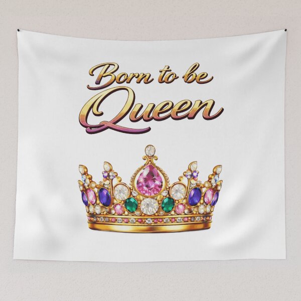 Item preview, Born to Be Queen – Royal Crown Luxury Statement Design designed and sold by AlexLineArt.