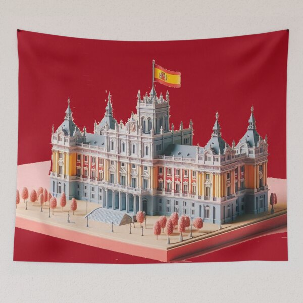 Item preview,  Royal Palace Label – Spain Flag Minimal Art , designed and sold by PaintMeWorld.