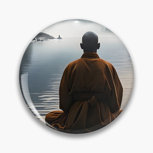Item preview, A Zen Monk's Meditation Landscape designed and sold by Schoenenwald - Illustrations Uniques et Originales.