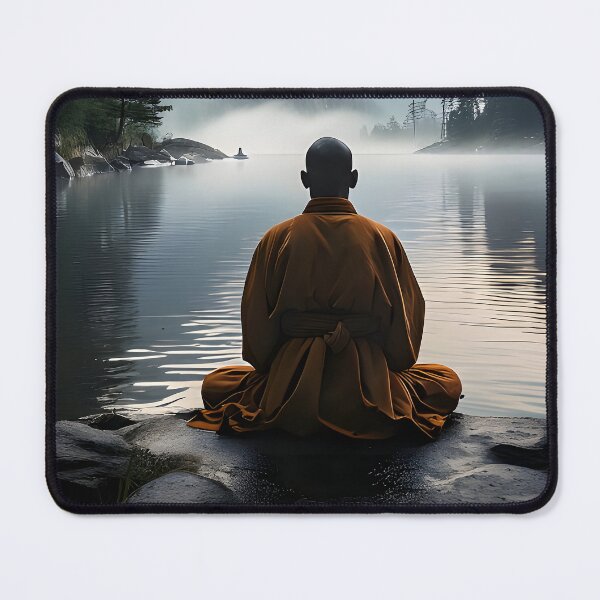 Item preview, A Zen Monk's Meditation Landscape designed and sold by Schoenenwald - Illustrations Uniques et Originales.