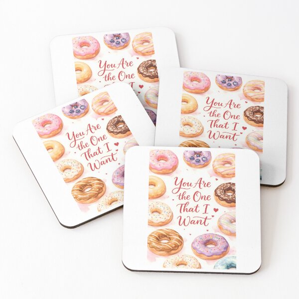 Item preview, You Are the One That I Want Donut – Cute Valentine Dessert Love Quote designed and sold by GiftsCreek.