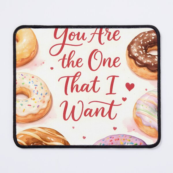 Item preview, You Are the One That I Want Donut – Cute Valentine Dessert Love Quote designed and sold by GiftsCreek.