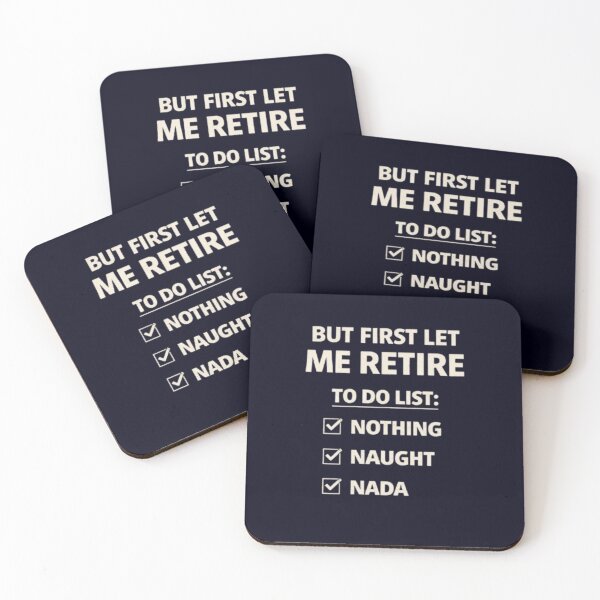 Item preview, But First Let Me Retire – Funny Checklist Typography Design designed and sold by Syrupulse.