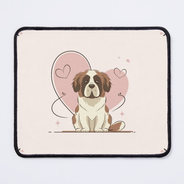 Item preview, St Bernard Love Valentine Art designed and sold by NeatThingLover.