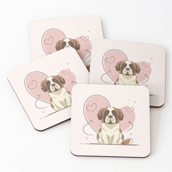 Item preview, St Bernard Love Valentine Art designed and sold by NeatThingLover.