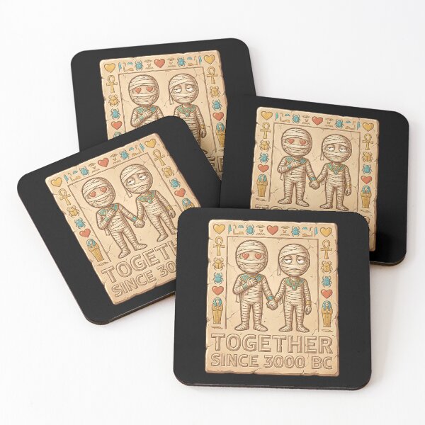 Item preview, Mummy Valentine Humor Ancient Egypt Couple Art  designed and sold by ZuToMi.