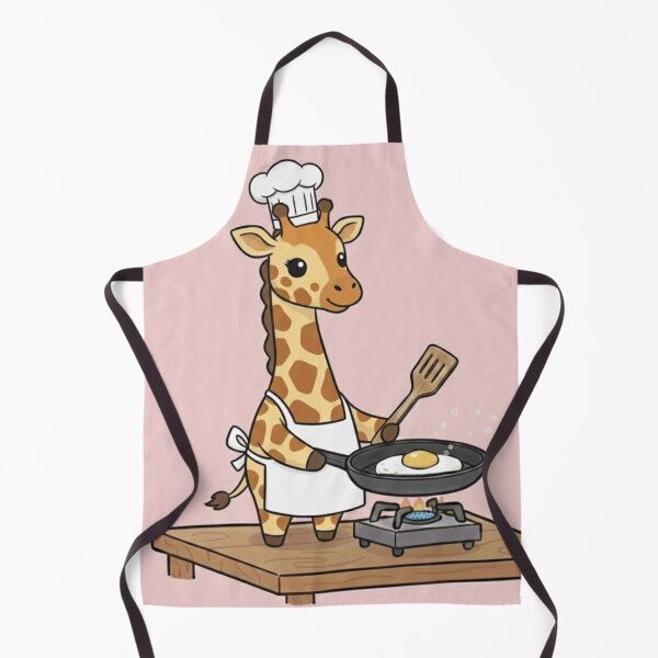 Artikelvorschau, Niedliche Giraffe kocht ein Ei | Lustige Tierkochkunst entworfen und verkauft von ProperGoodArt.