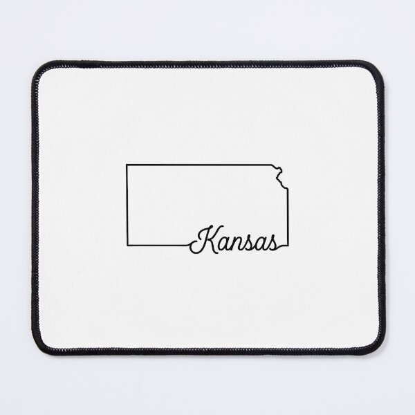 Item preview, Kansas State Outline – Minimal Script Typography Line Art designed and sold by Paper Drip.