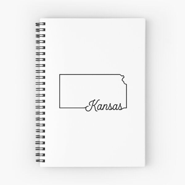 Item preview, Kansas State Outline – Minimal Script Typography Line Art designed and sold by Paper Drip.
