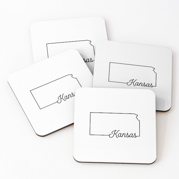 Item preview, Kansas State Outline – Minimal Script Typography Line Art designed and sold by Paper Drip.