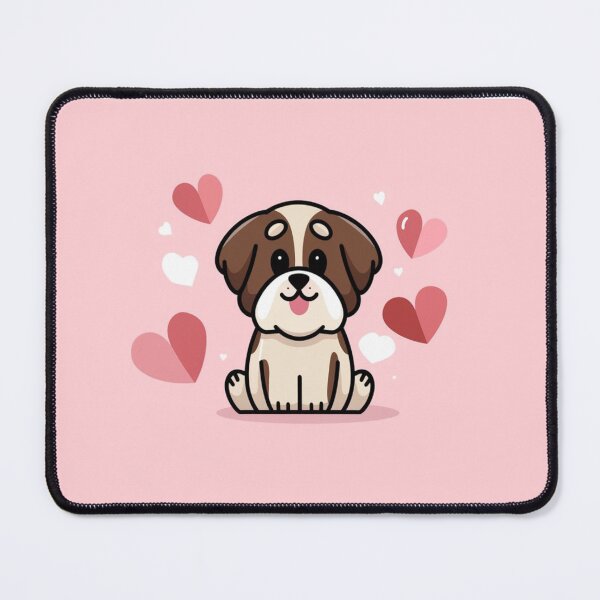 Item preview, Romantic St Bernard Illustration designed and sold by NeatThingLover.