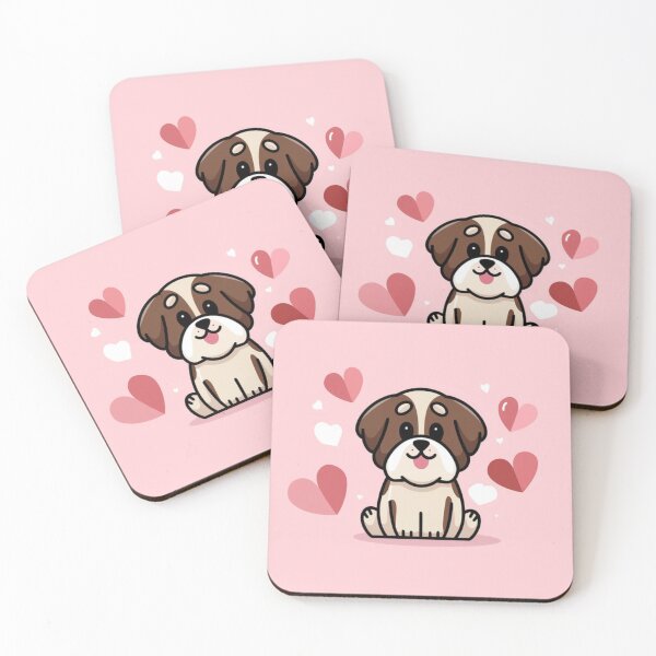 Item preview, Romantic St Bernard Illustration designed and sold by NeatThingLover.