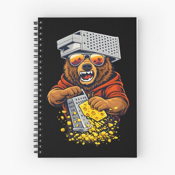 Item preview, Bear with Cheese Grater Hat and Sunglasses Retro Sunset designed and sold by Aesthetic-Avenue.