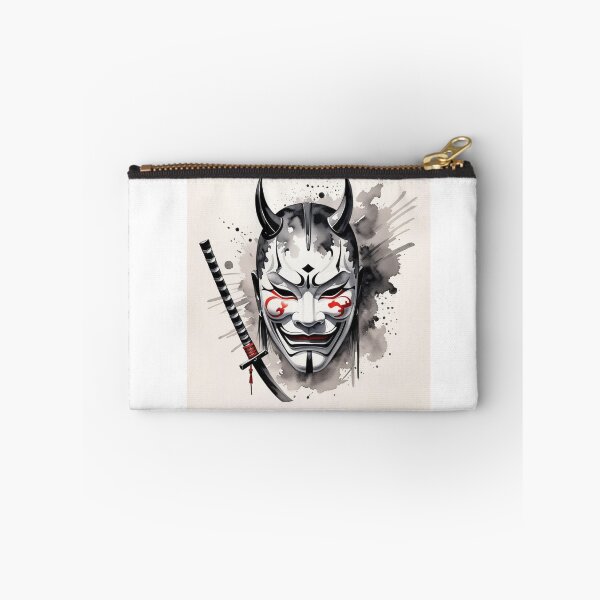 Item preview, Japanese onryo mask with katana designed and sold by Nightowl Inspirations.